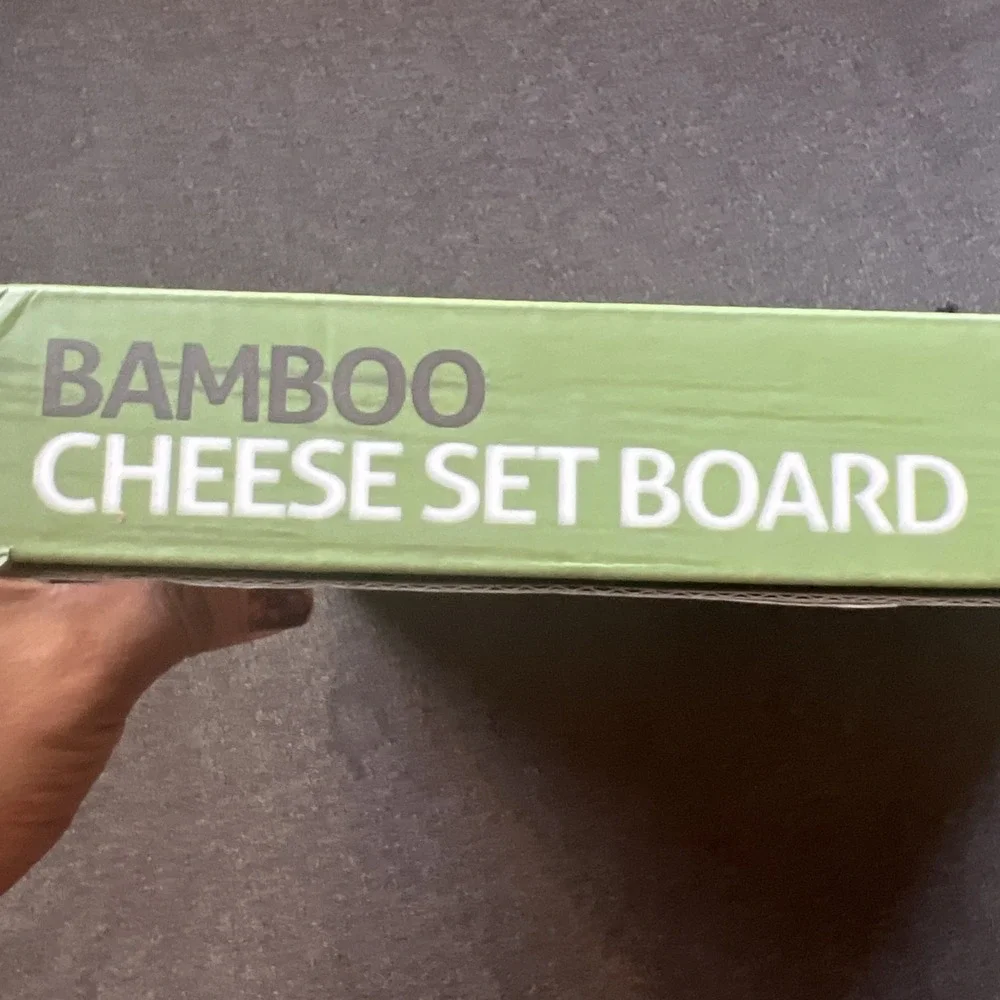 Dynamic Gear Bamboo Charcuterie Cheese Set Board 13x13
